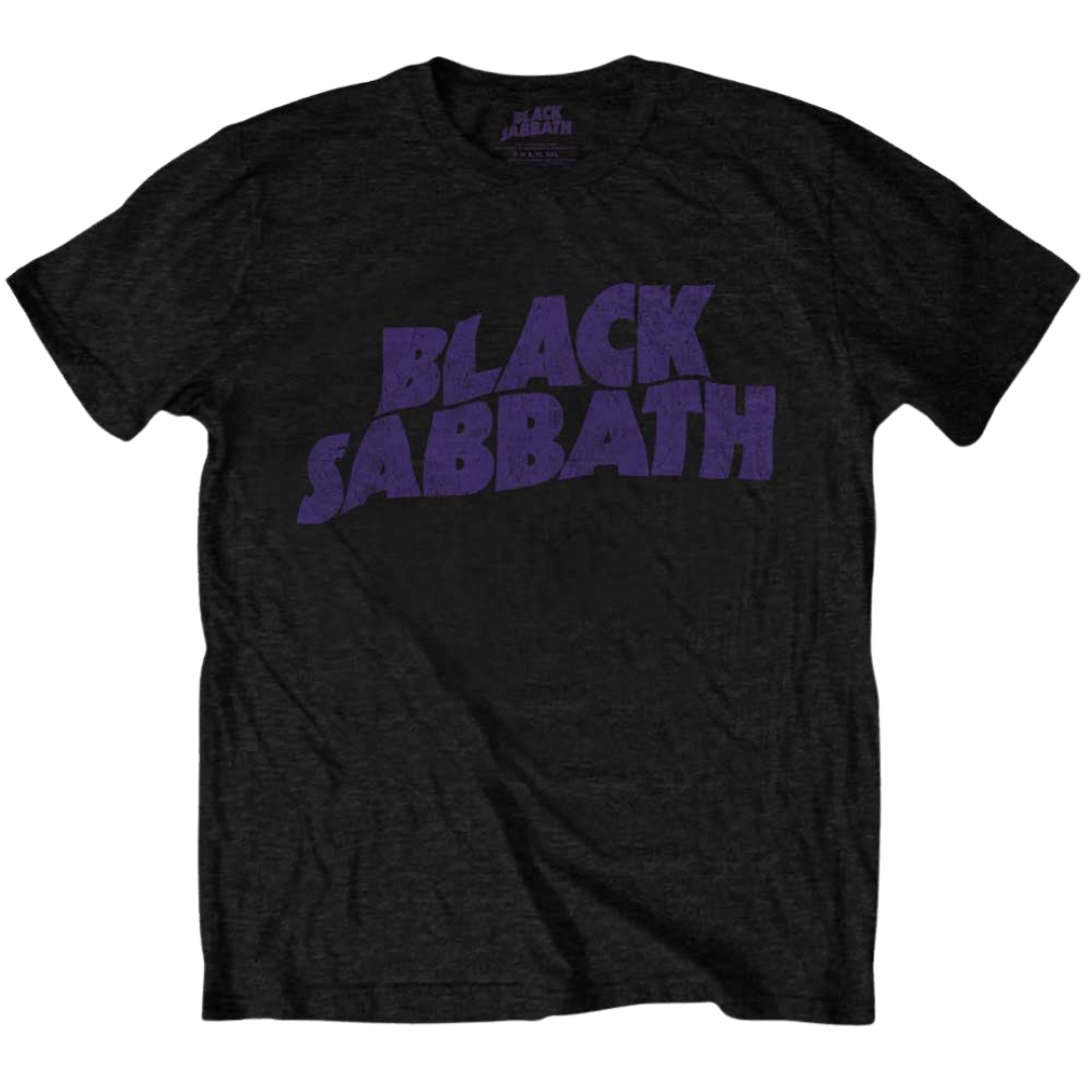 Wavy Logo Tee Black - Merch Jungle - Official Black Sabbath band t-shirts and band merch.