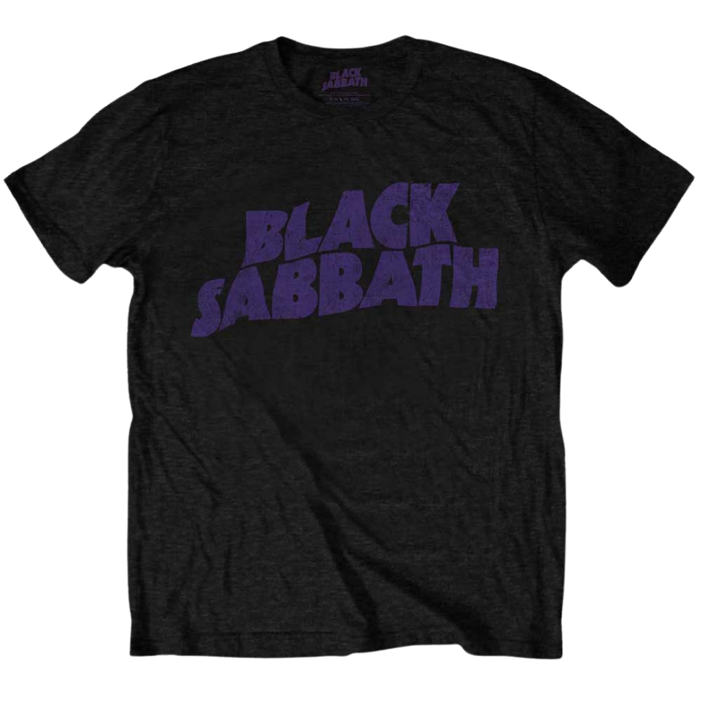 Wavy Logo Tee Black - Merch Jungle - Official Black Sabbath band t-shirts and band merch.