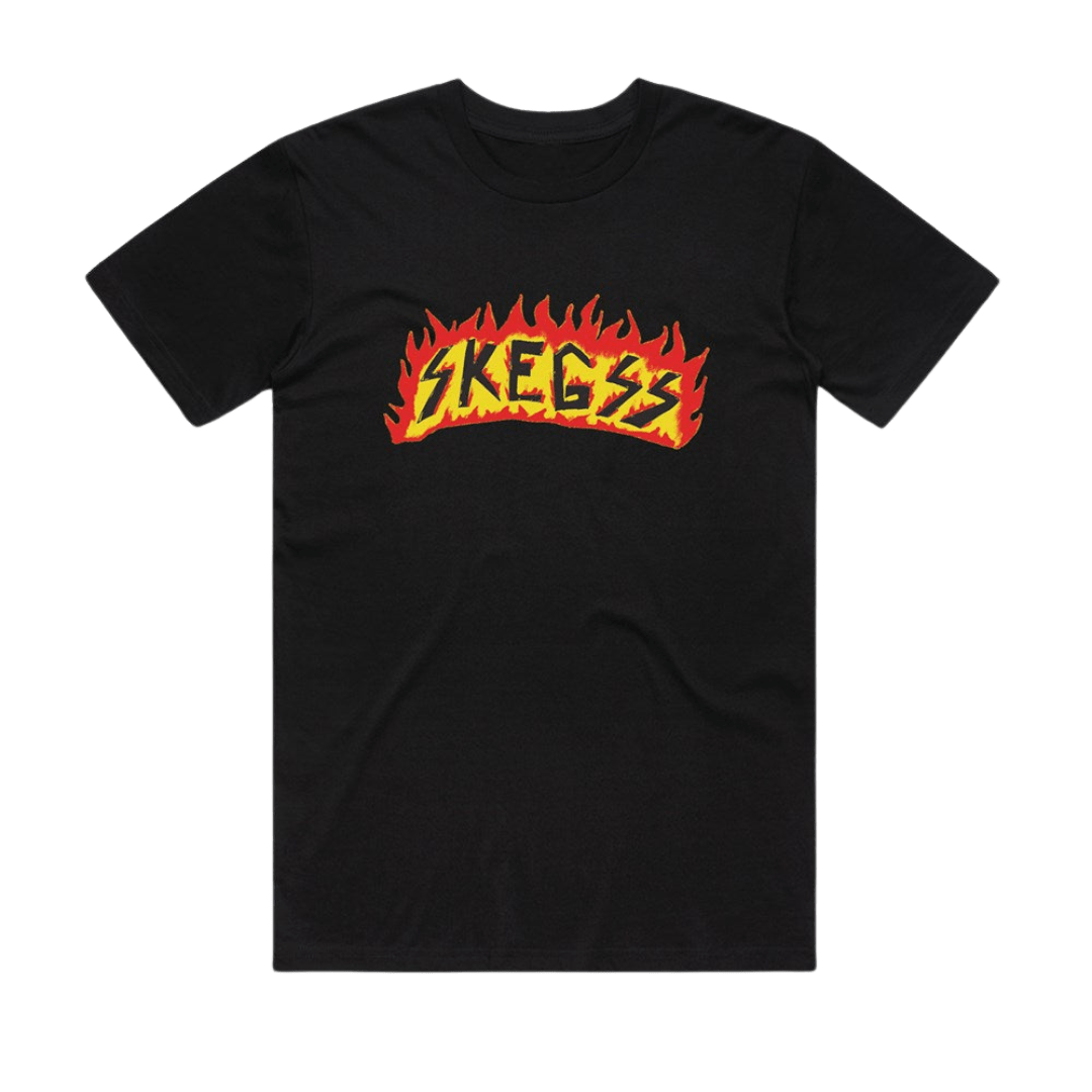 Skegss / Flame Tee (Black) - Merch Jungle - Official Skegss music and merch