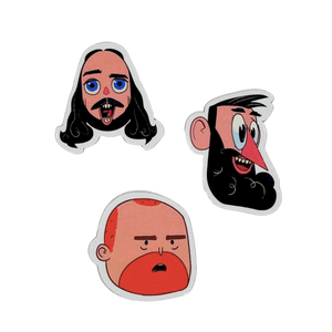 Aunty Donna Cartoon Magnets (3 Pack) - Merch Jungle - Official Aunty Donna band t-shirts and band merch.