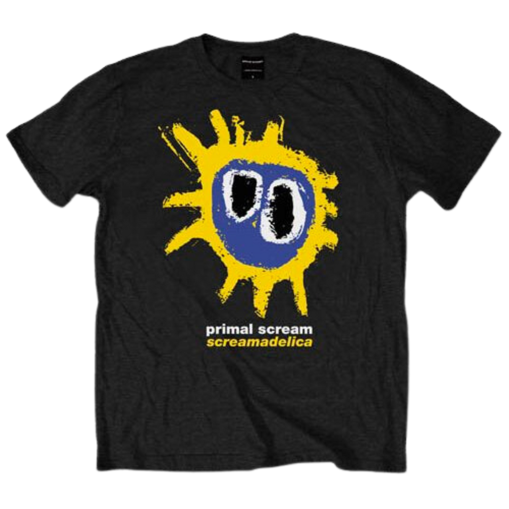 Primal Scream / Screamadelica Tee (Black) - Merch Jungle - Official Primal Scream band t-shirts and band merch.