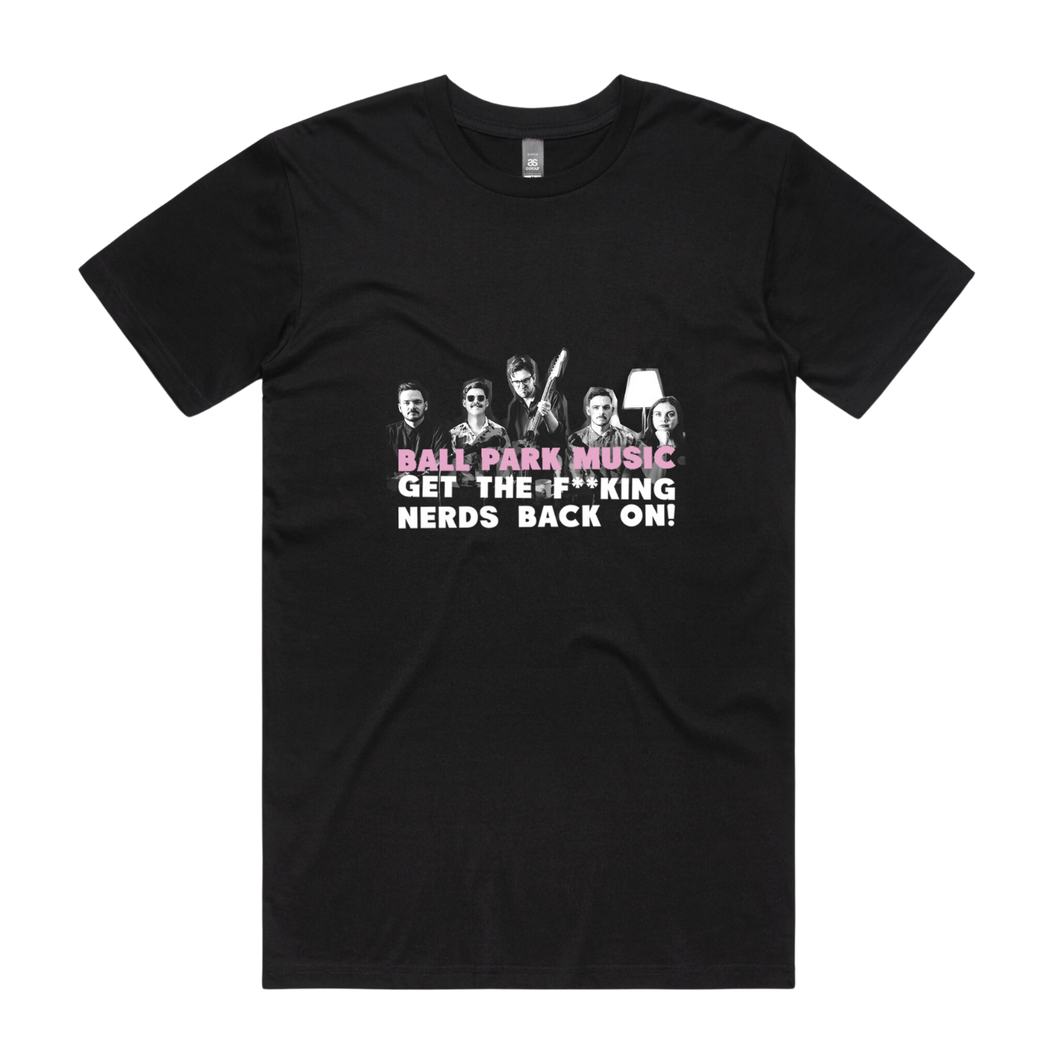 Get The Nerds Back On Tour Tee - Merch Jungle - Official Ball Park Music band t-shirts and band merch.