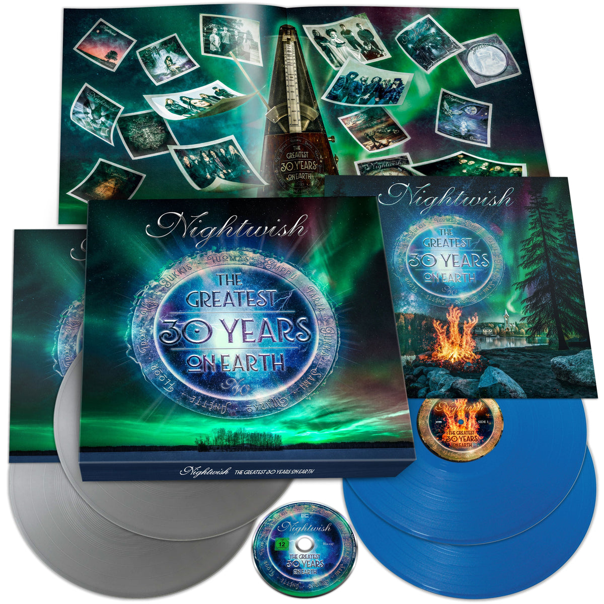 Nightwish / The Greatest 30 Years On Earth (Silver & Blue 4LP + Blu-ray Box Set) - Merch Jungle - Official Nightwish music and merch