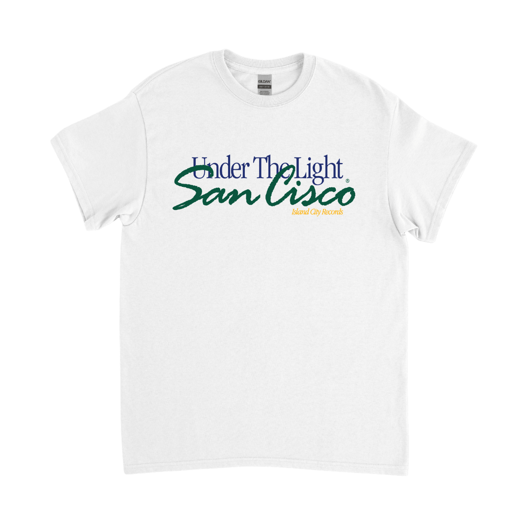 Under the Light White Tee - Merch Jungle - Official San Cisco band t-shirts and band merch.