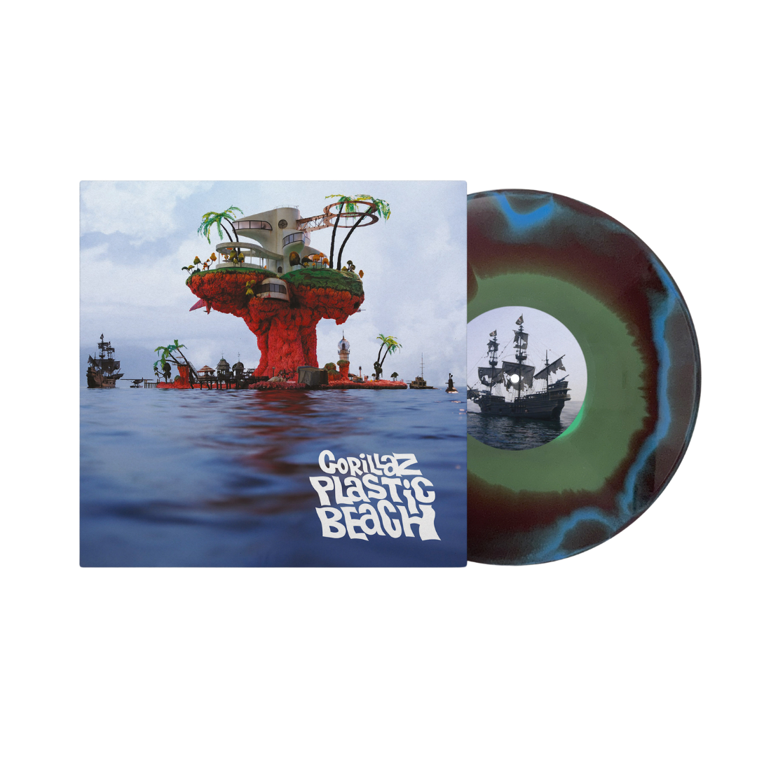 Gorillaz / Plastic Beach (Limited Blue, Green and Orange, Half-Speed Vinyl) - Merch Jungle - Official Gorillaz music and merch