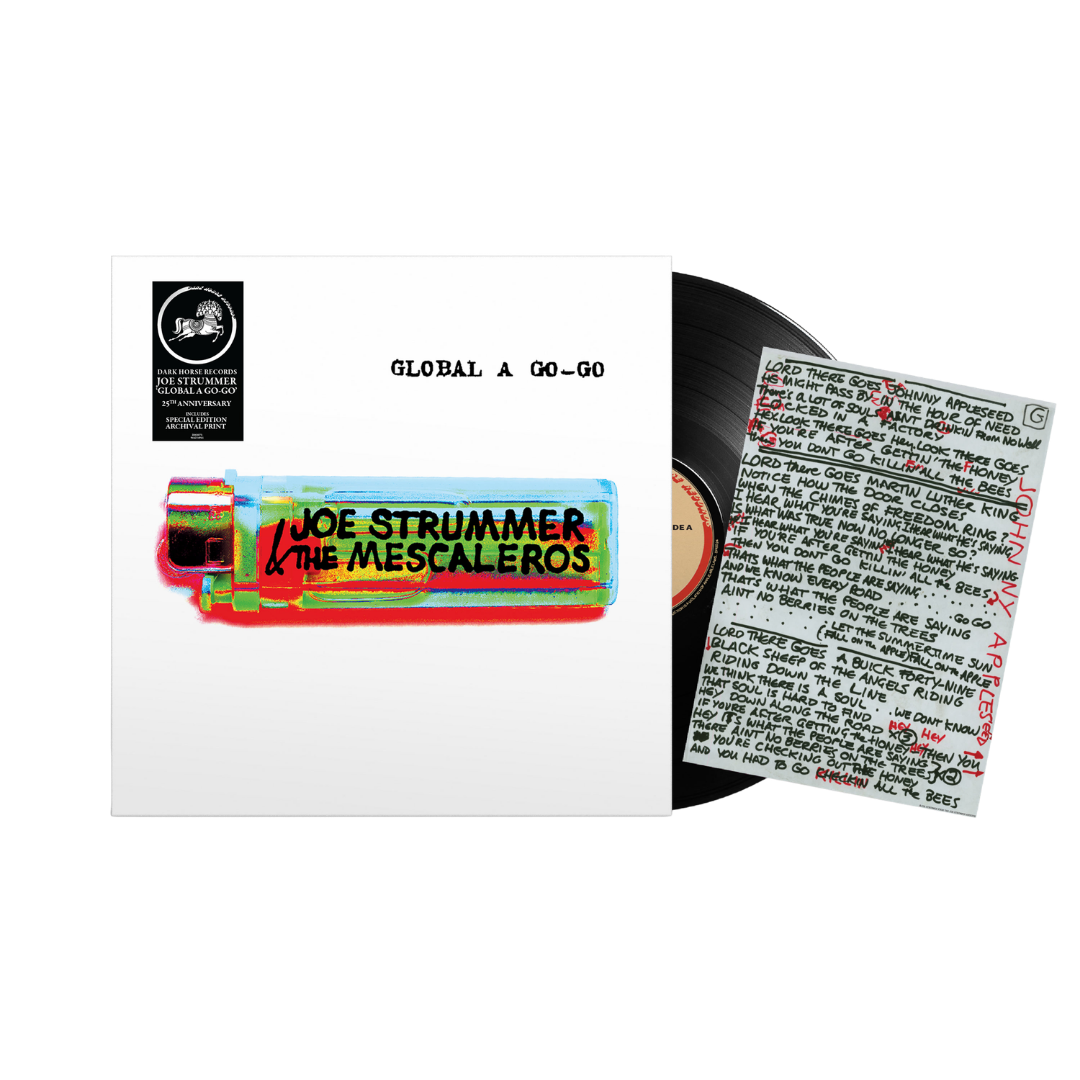 Joe Strummer & The Mescaleros / Global A Go-Go (25th Anniversary Black 2LP Vinyl) - Merch Jungle - Official Joe Strummer & The Mescaleros music and merch