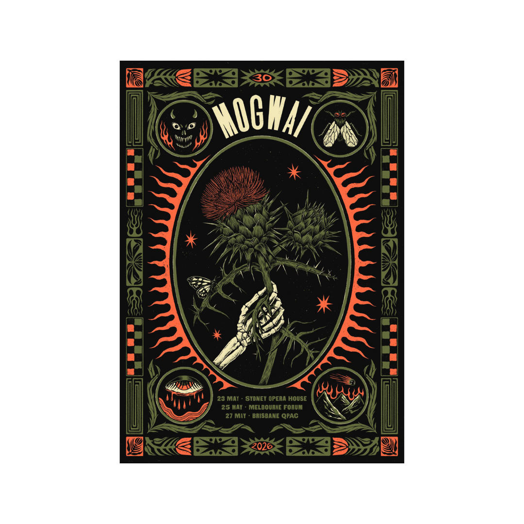Mogwai / 2026 Aus Tour Poster - Merch Jungle - Official Mogwai music and merch