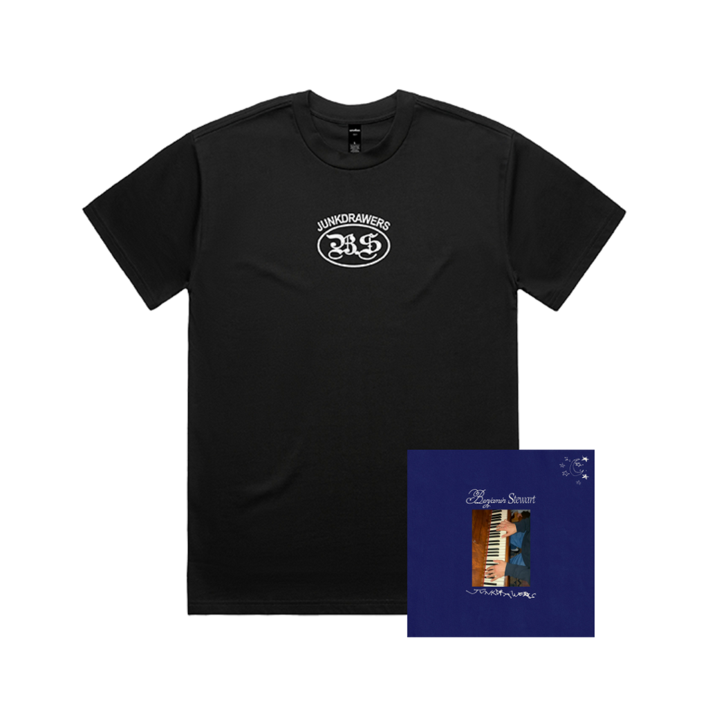 Benjamin Stewart / Junkdrawers BS Tee + Digital Download - Merch Jungle - Official Benjamin Stewart music and merch