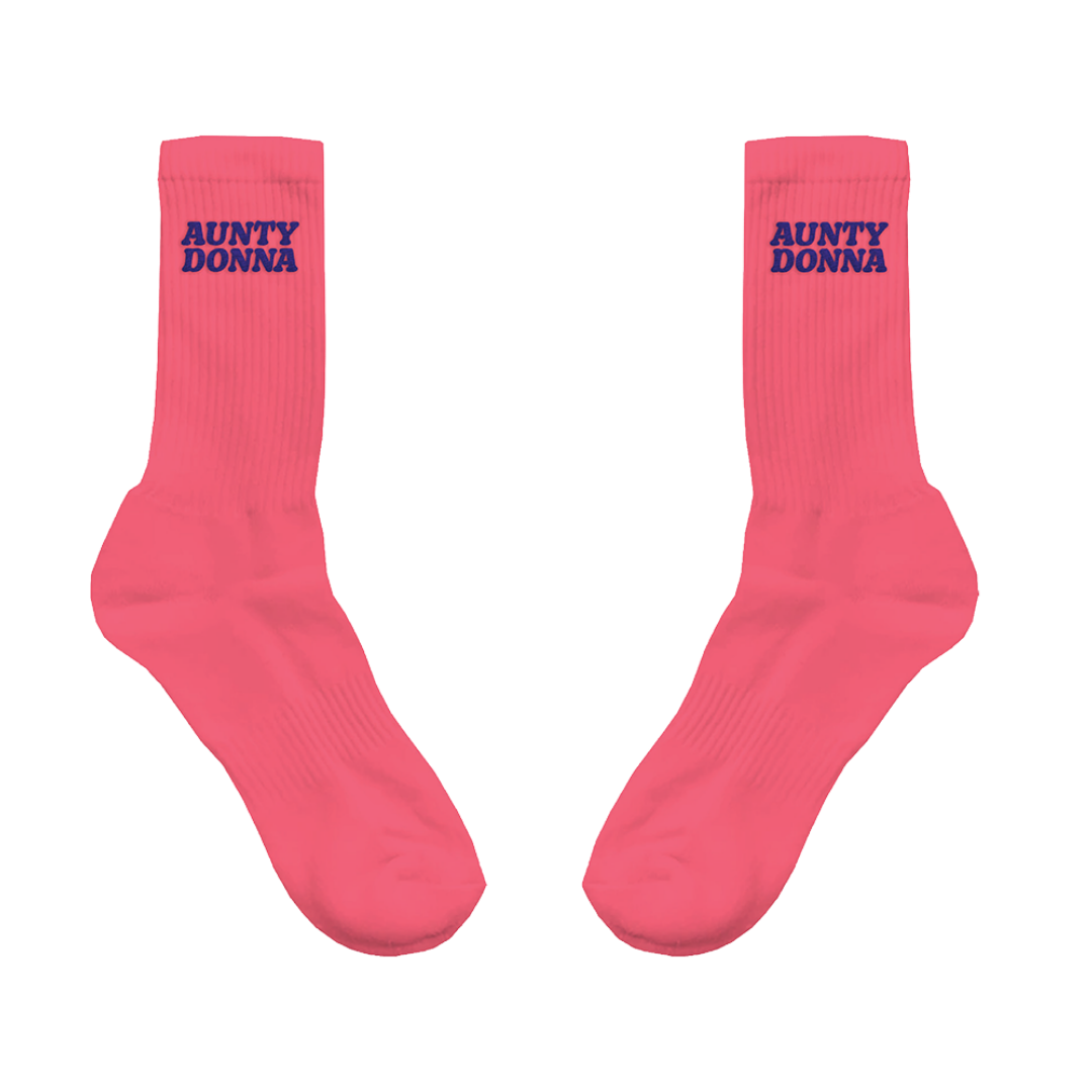 Aunty Donna / Custom Socks (pink) - Merch Jungle - Official Aunty Donna music and merch