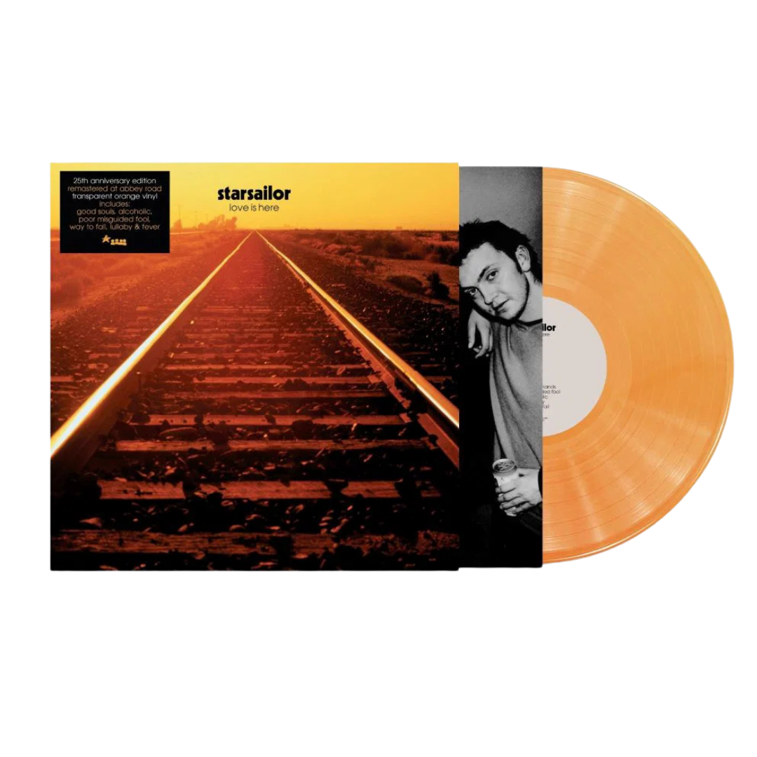 Starsailor / Love Is Here (25th Anniversary Translucent Orange Vinyl) - Merch Jungle - Official Starsailor music and merch