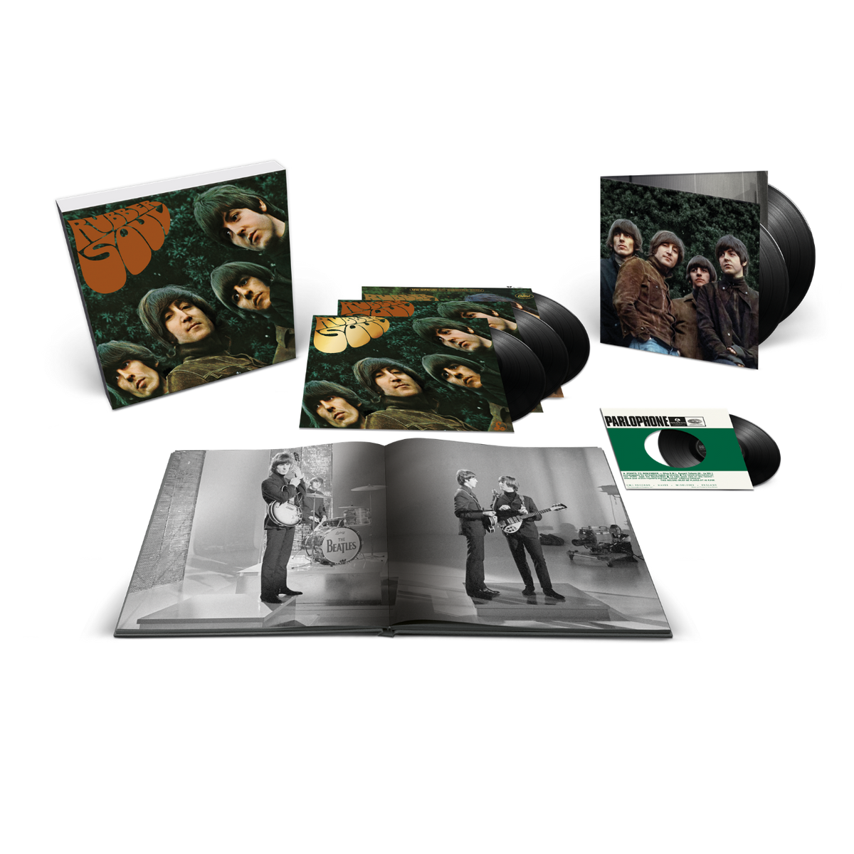 The Beatles / Rubber Soul - Special Edition Super Deluxe: 5LP Vinyl + 7” Single Box Set - Merch Jungle - Official The Beatles music and merch