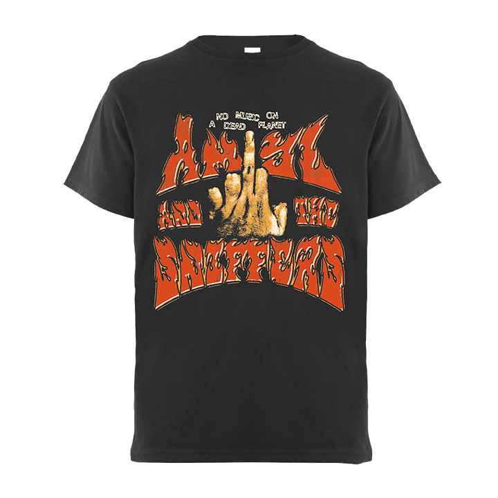 Amyl & The Sniffers / No Music On A Dead Planet Tee (Black) - Merch Jungle - Official Green Music music and merch