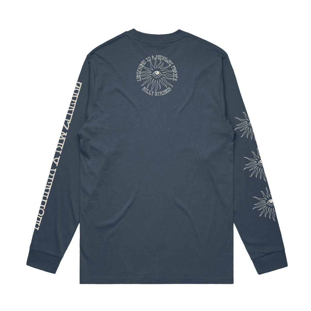 Billy Strings / AdMat Longsleeve (Petrol Blue) - Merch Jungle - Official Billy Strings music and merch