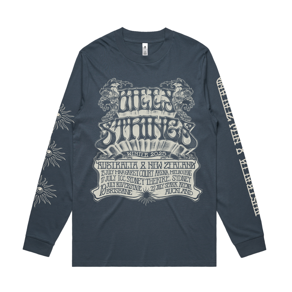 Billy Strings / AdMat Longsleeve (Petrol Blue) - Merch Jungle - Official Billy Strings music and merch