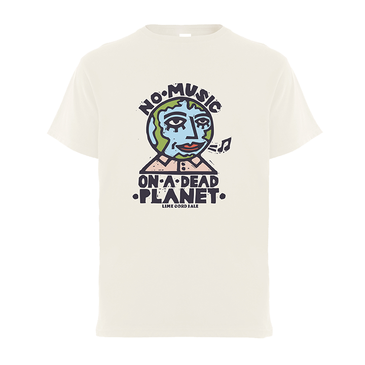 Lime Cordiale / No Music On A Dead Planet Tee (Ecru) - Merch Jungle - Official Green Music music and merch