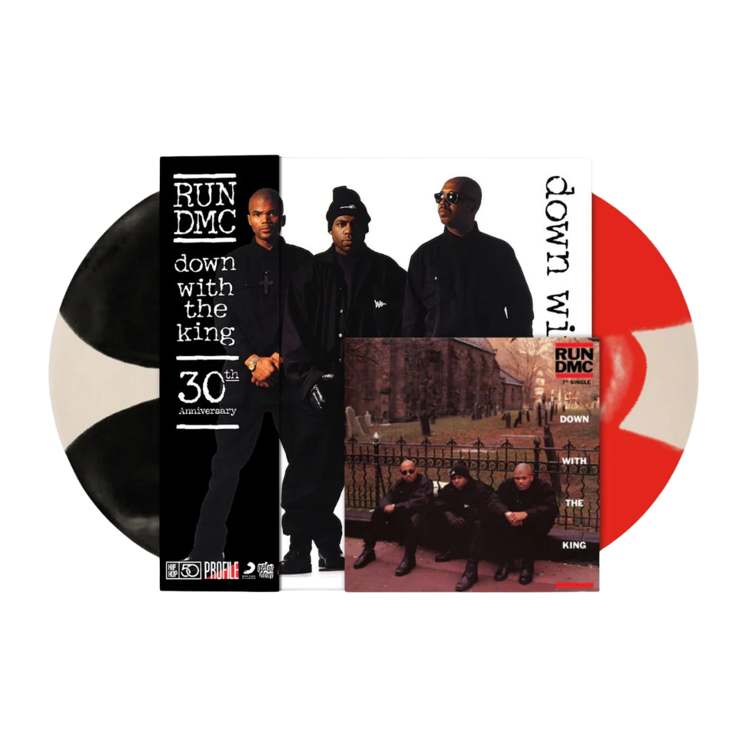 Run-D.M.C. / Down with the King (Red/White/Black Vinyl) - Merch Jungle - Official Run-D.M.C. music and merch