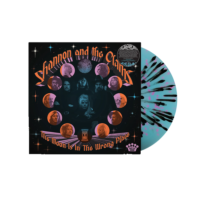 Shannon and the Clams / The Moon is in the Wrong Place (Blue & Neon Pink/Black Splatter Vinyl) - Merch Jungle - Official Shannon and the Clams music and merch