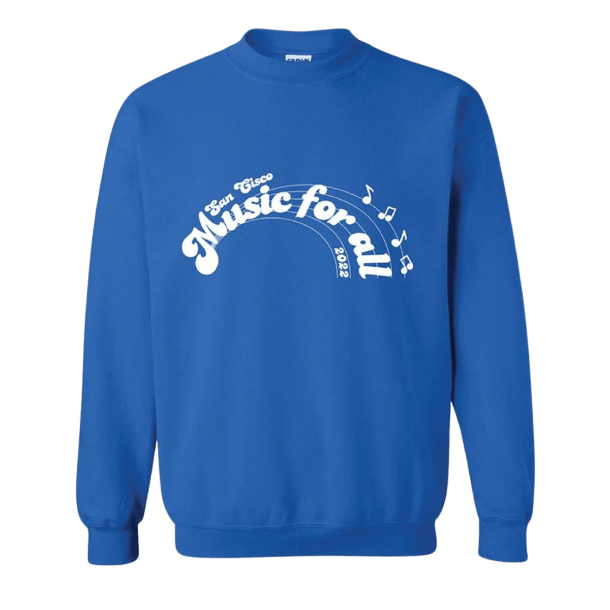 Music For All Sweater (Blue) - Merch Jungle - Official San Cisco band t-shirts and band merch.
