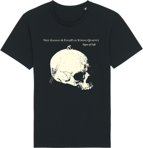 Signs of Life Skull Tee - Merch Jungle - Official Neil Gaiman & FourPlay String Quartet band t-shirts and band merch.