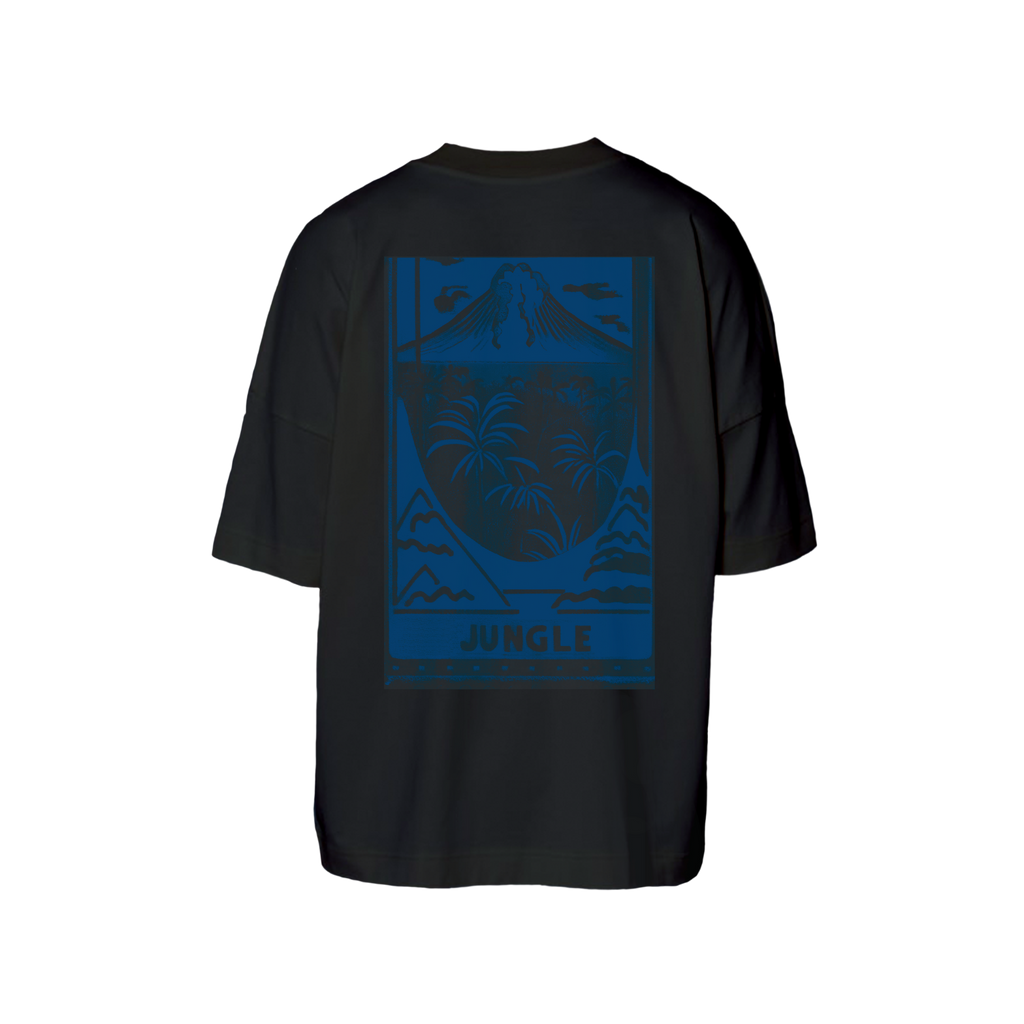 Faded Blue Night Volcano Tee - Merch Jungle - Official Jungle band t-shirts and band merch.