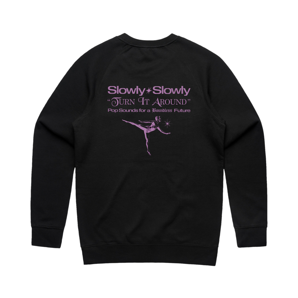 Turn It Around Crewneck (Black) - Merch Jungle - Official Slowly Slowly band t-shirts and band merch.