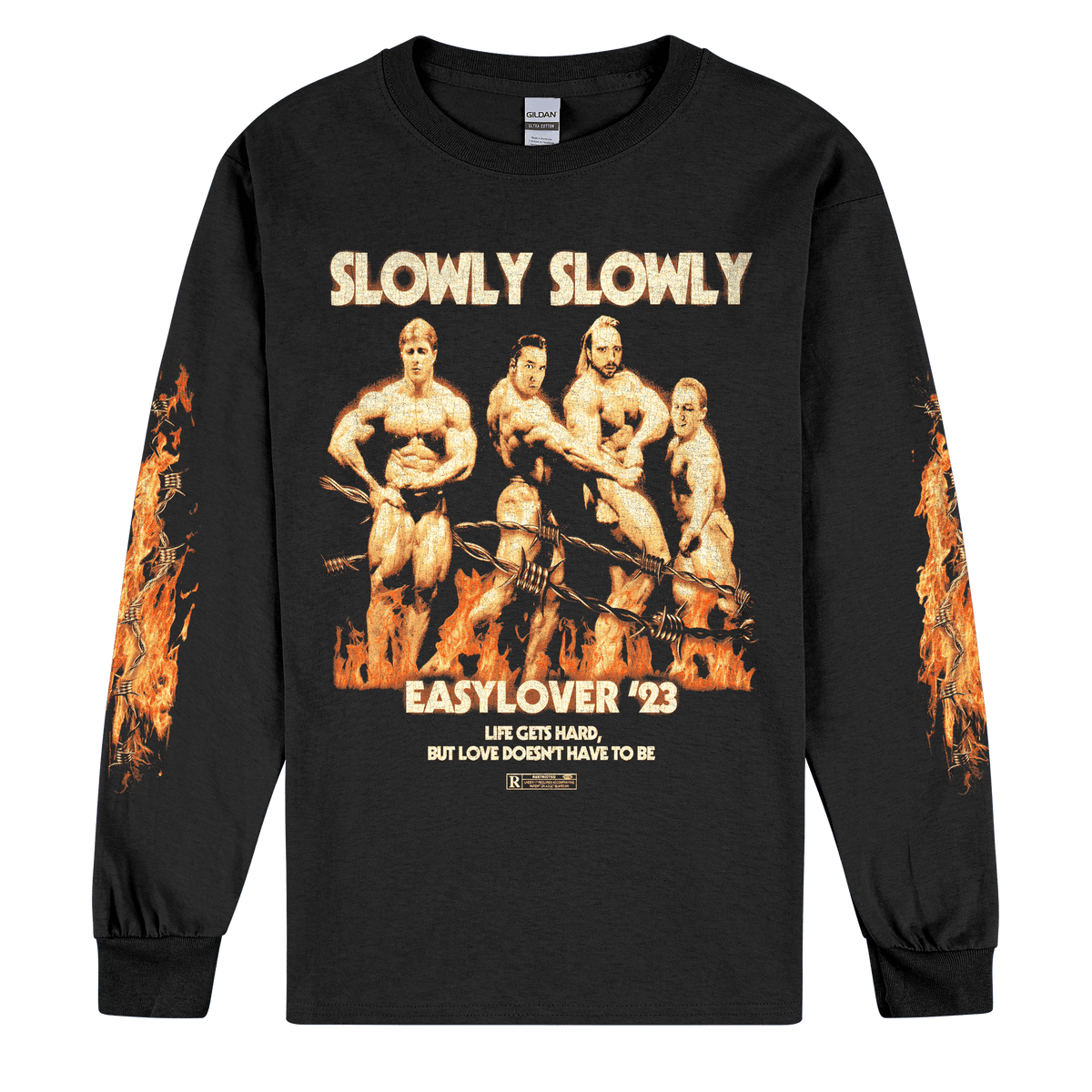 Easy Lover Vintage Longsleeve (Black) - Merch Jungle - Official Slowly Slowly band t-shirts and band merch.