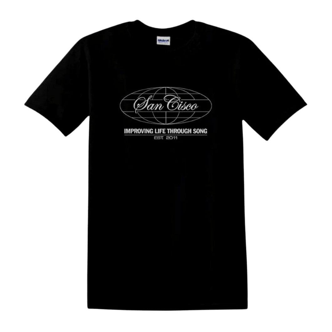 Black Globe Tee - Merch Jungle - Official San Cisco band t-shirts and band merch.
