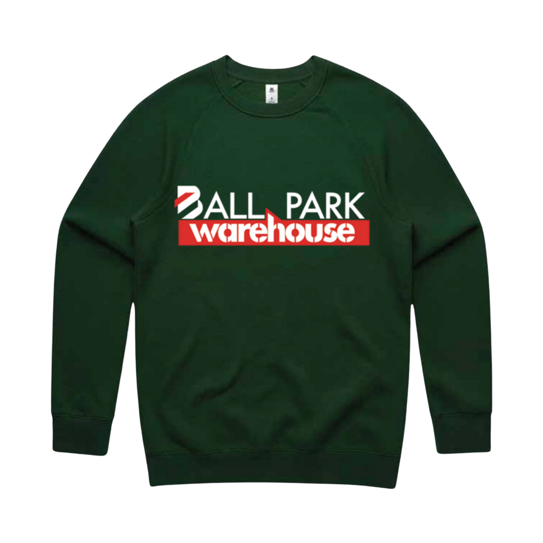 Warehouse Green Crew - Merch Jungle - Official Ball Park Music band t-shirts and band merch.