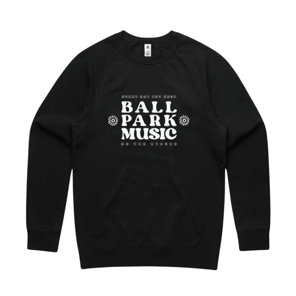 Great Day Black Crew - Merch Jungle - Official Ball Park Music band t-shirts and band merch.