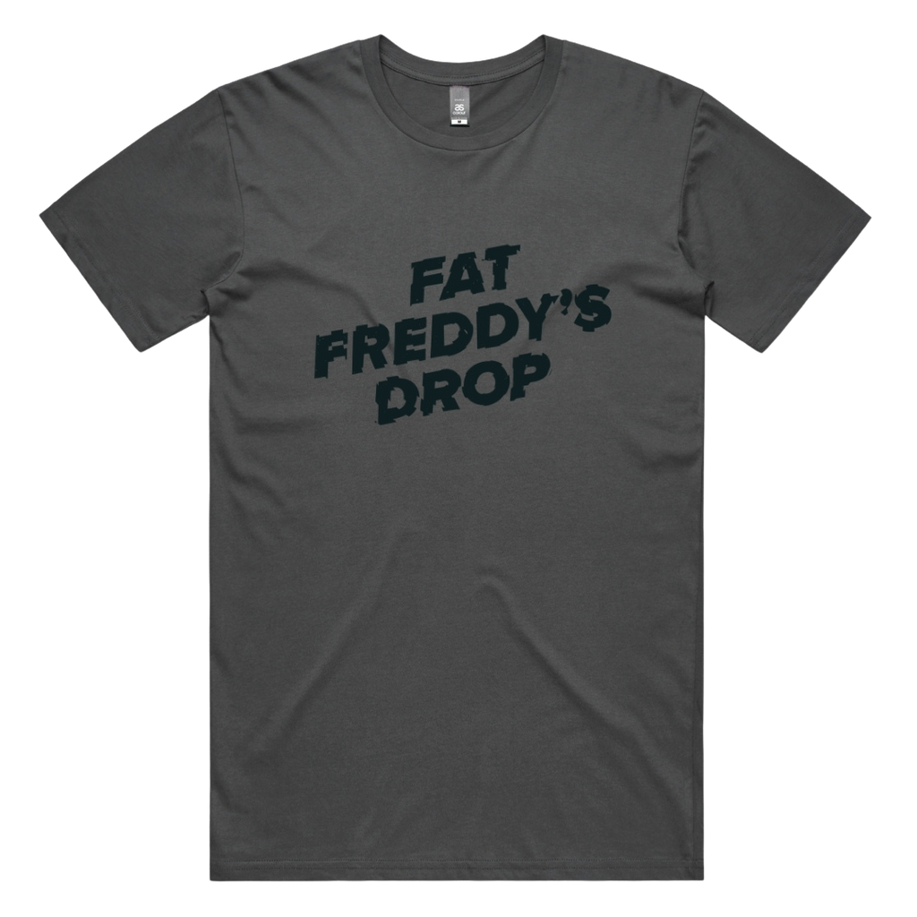 Freddy's Logo Tee Charcoal - Merch Jungle - Official Fat Freddy's Drop band t-shirts and band merch.