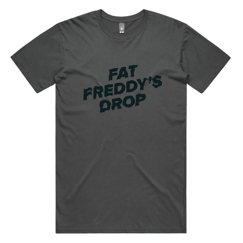 Freddy's Logo Tee Charcoal - Merch Jungle - Official Fat Freddy's Drop band t-shirts and band merch.