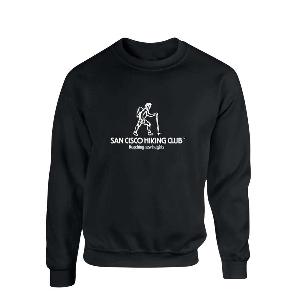Hiking Club Black Sweater - Merch Jungle - Official San Cisco band t-shirts and band merch.