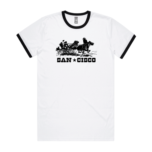 Western Tee (White/Black) - Merch Jungle - Official San Cisco band t-shirts and band merch.