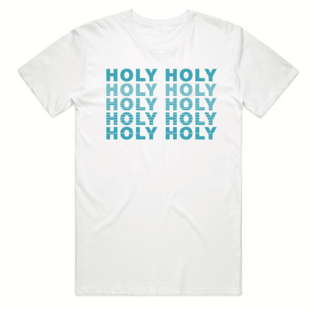 Blue/White Logo Tee - Merch Jungle - Official Holy Holy band t-shirts and band merch.