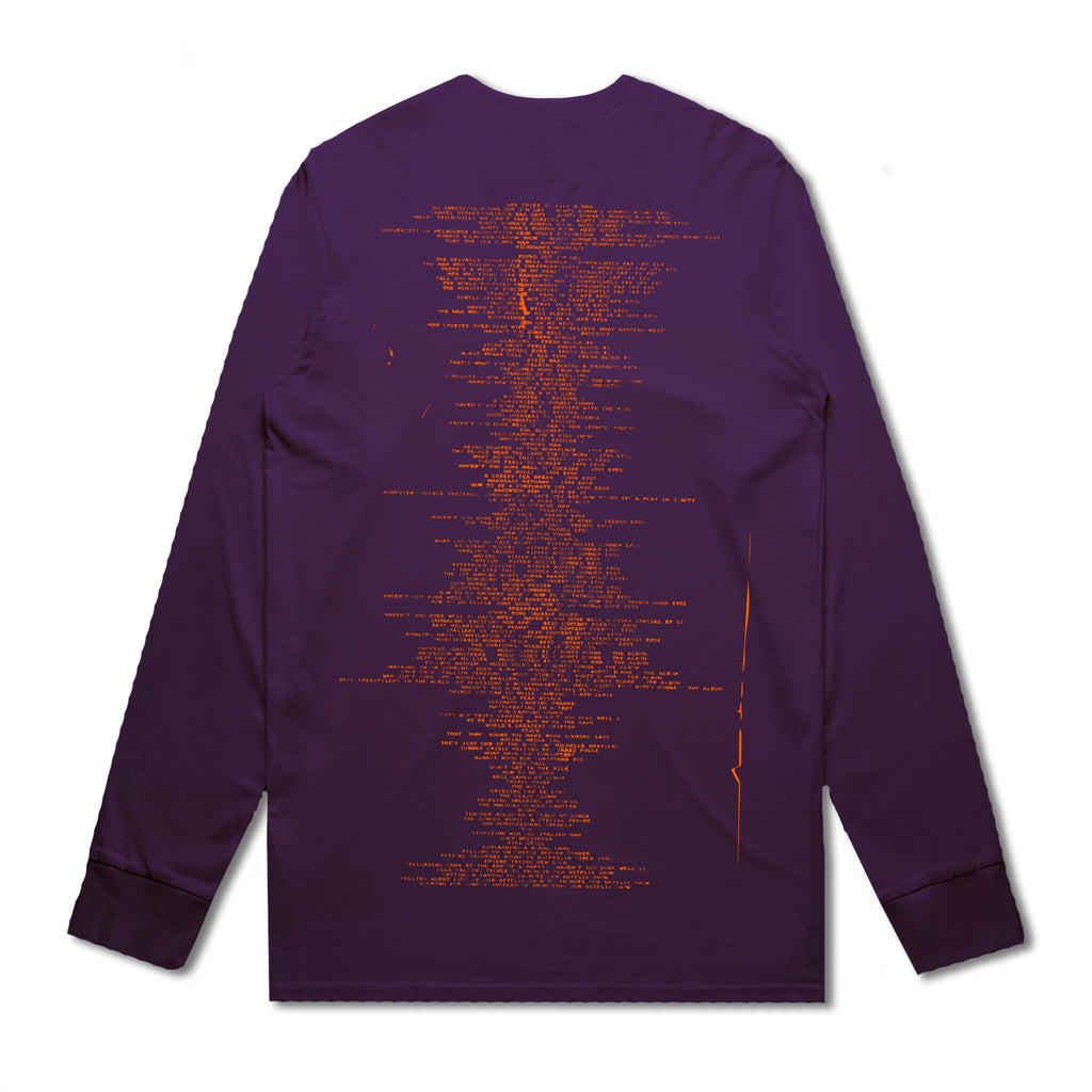 Purple Longsleeve - Merch Jungle - Official Aunty Donna band t-shirts and band merch.