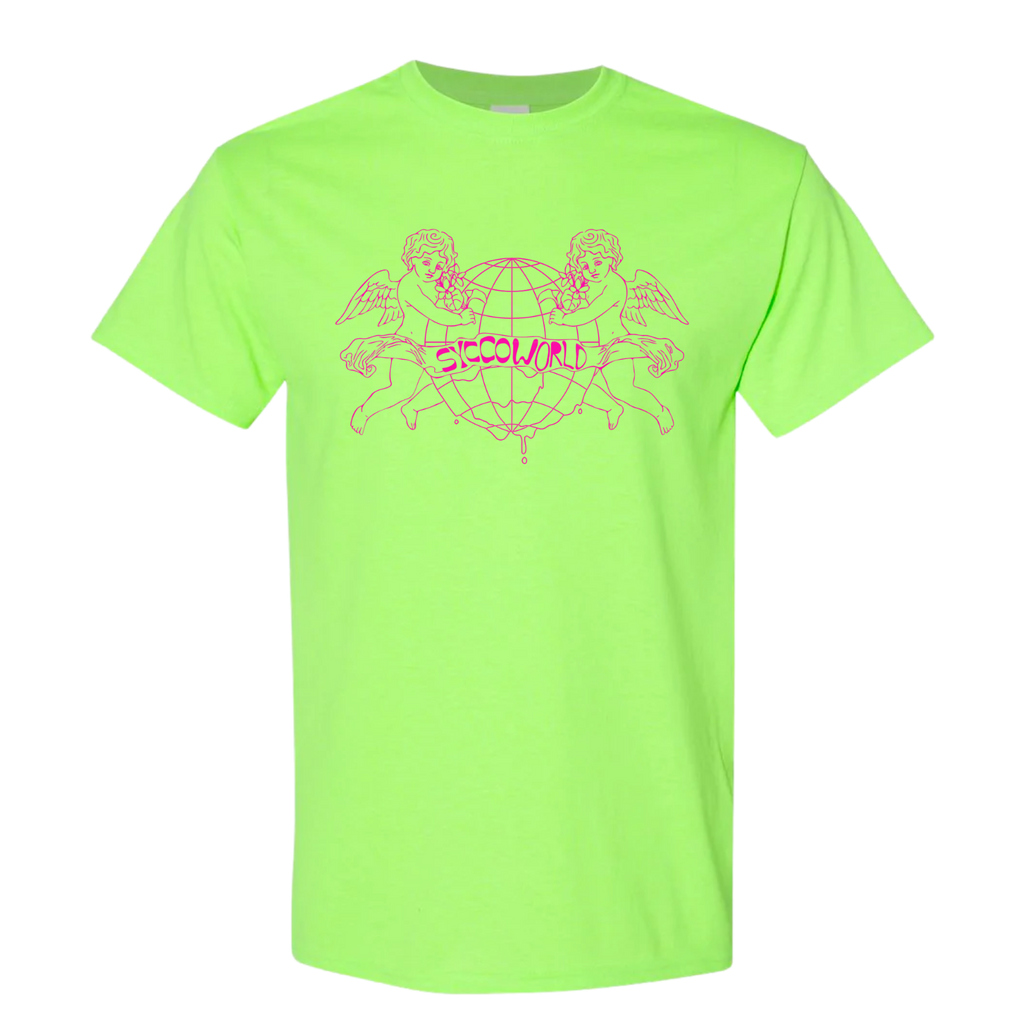 Sycco World Tee (Lime) - Merch Jungle - Official Sycco band t-shirts and band merch.