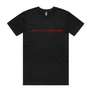 Red Logo Tee - Merch Jungle - Official I Know Leopard band t-shirts and band merch.