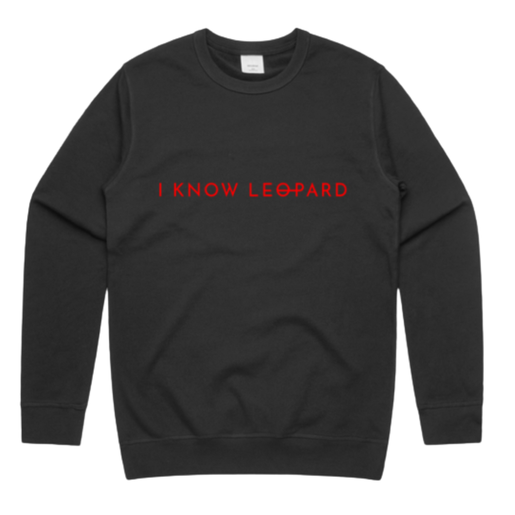 Leopard Logo Sweater - Merch Jungle - Official I Know Leopard band t-shirts and band merch.