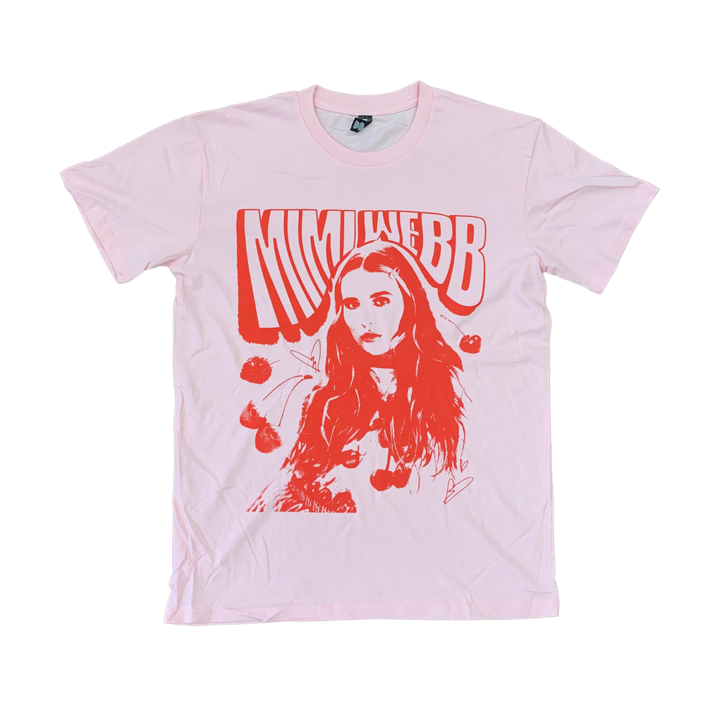 Cherry Portrait Tee - Merch Jungle - Official Mimi Webb band t-shirts and band merch.